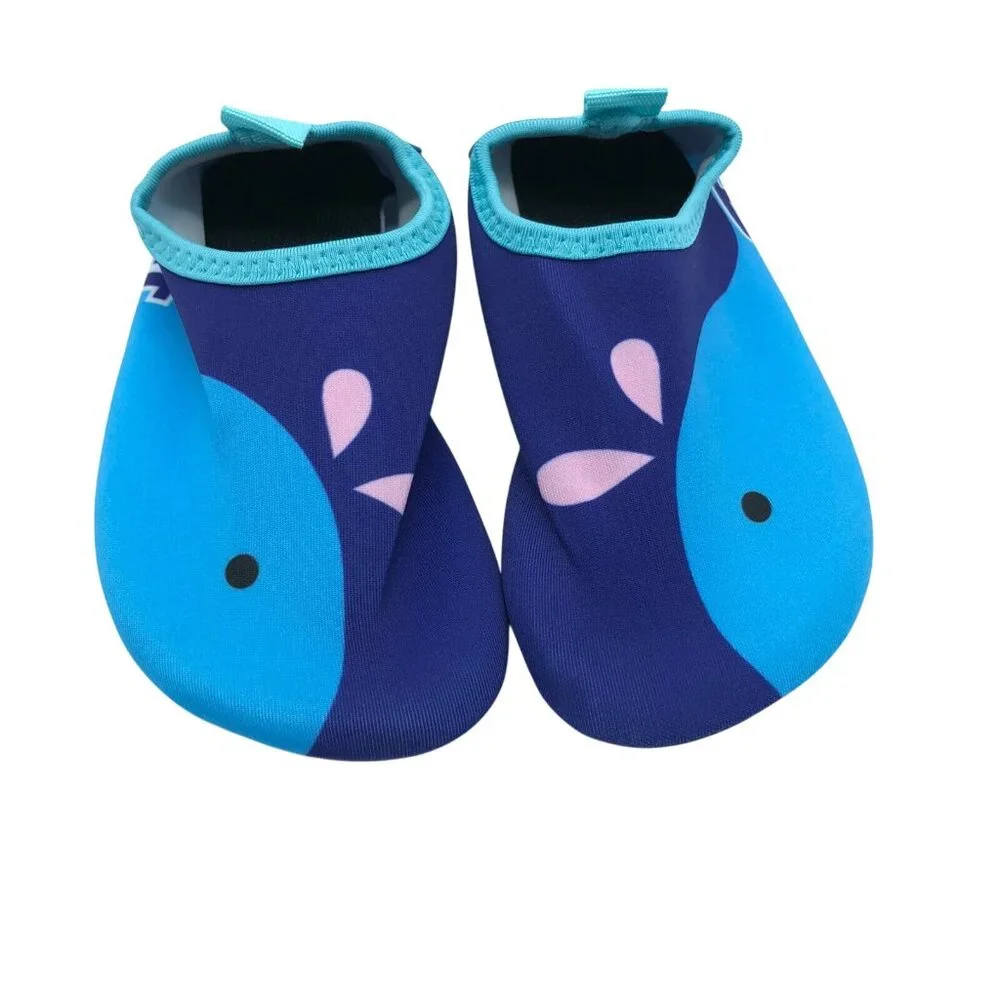 Cituo Baby Boys Girls Water Shoes Slip On Fabric Whale Blue 26/27 US 8/9